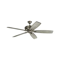Ventilador De Techo Decorativo Sin Luz Diseño 5 Aspas 9411 CFM Pewter Antiguo Kichler Monarch