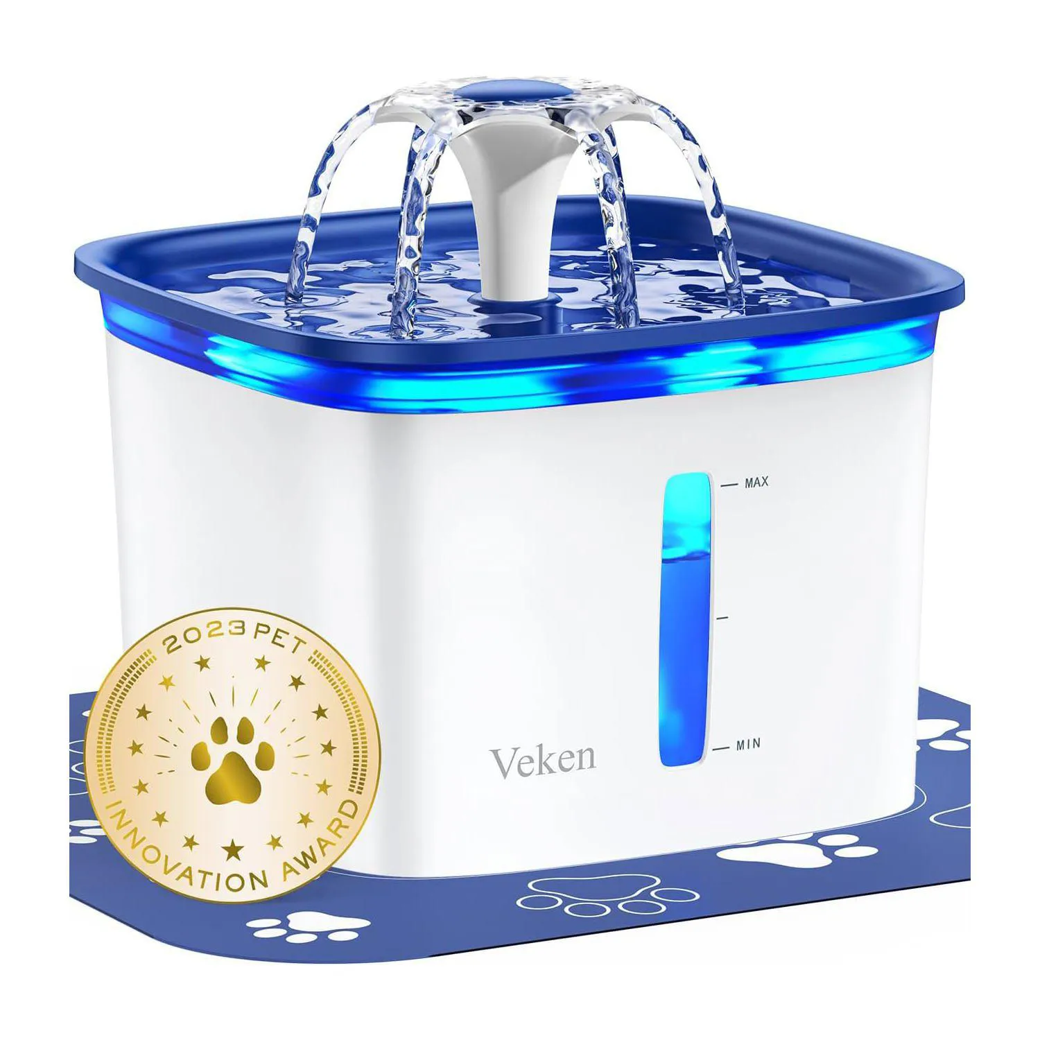 Fuente de Agua Automática Veken 95 oz para Gatos y Perros