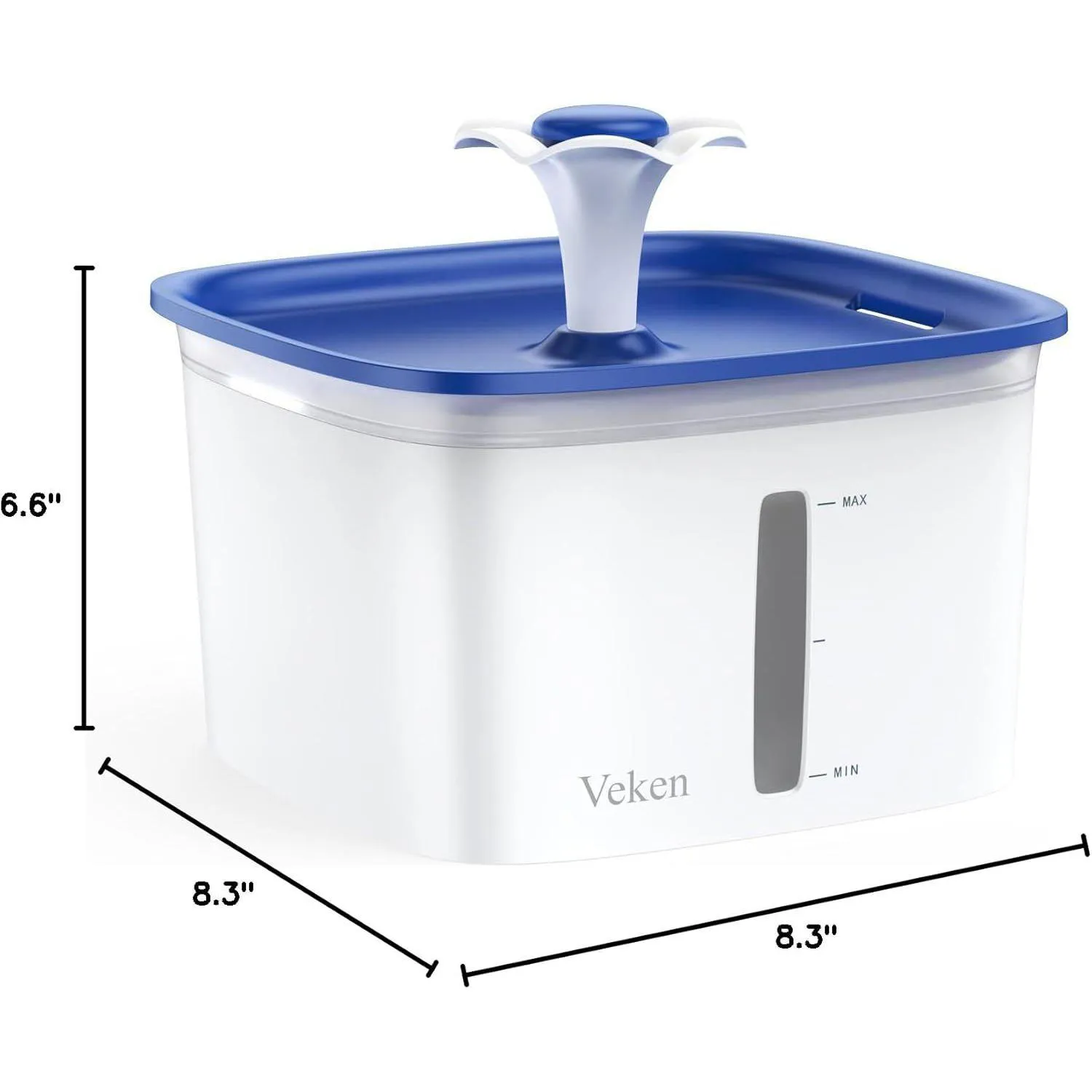 Fuente de Agua Automática Veken 95 oz para Gatos y Perros 9