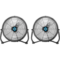 Ventilador Piso Industrial 12 Pulgadas 3 Velocidades Metal Tornado Paquete X2