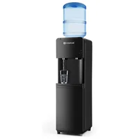 Dispensador de Agua Negro con Carga Superior y Diseño Delgado para Oficina y Hogar