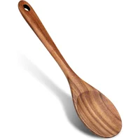 Cuchara de Madera Grande para Cocina 14 Pulgadas Utensilio No Tóxico