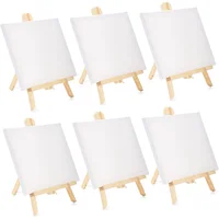 Set de Lienzos con Caballetes de Madera para Pintura Artística