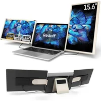 Redalf Extensor De Pantalla Triple Para Laptop Con Monitores Portátiles Full HD Compatible Con Mac Y Windows