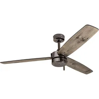 Ventilador De Techo Decorativo Sin Luz Diseño 3 Aspas 4278 CFM Plateado Prominence Home Journal