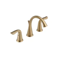 Grifo De Baño Delta Lahara Bronce Champán Con Tecnología Diamond Seal