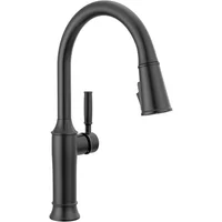 Grifo De Cocina Delta Renaldi Negro Mate Con Rociador Extraíble De Alto Rendimiento