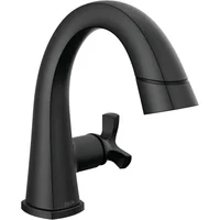 Grifo De Baño Delta Con Pulverizador Extraíble Acabado Negro Mate