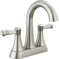Grifo De Baño Níquel Cepillado Con Drenaje Incluido Para Lavabo Elegante