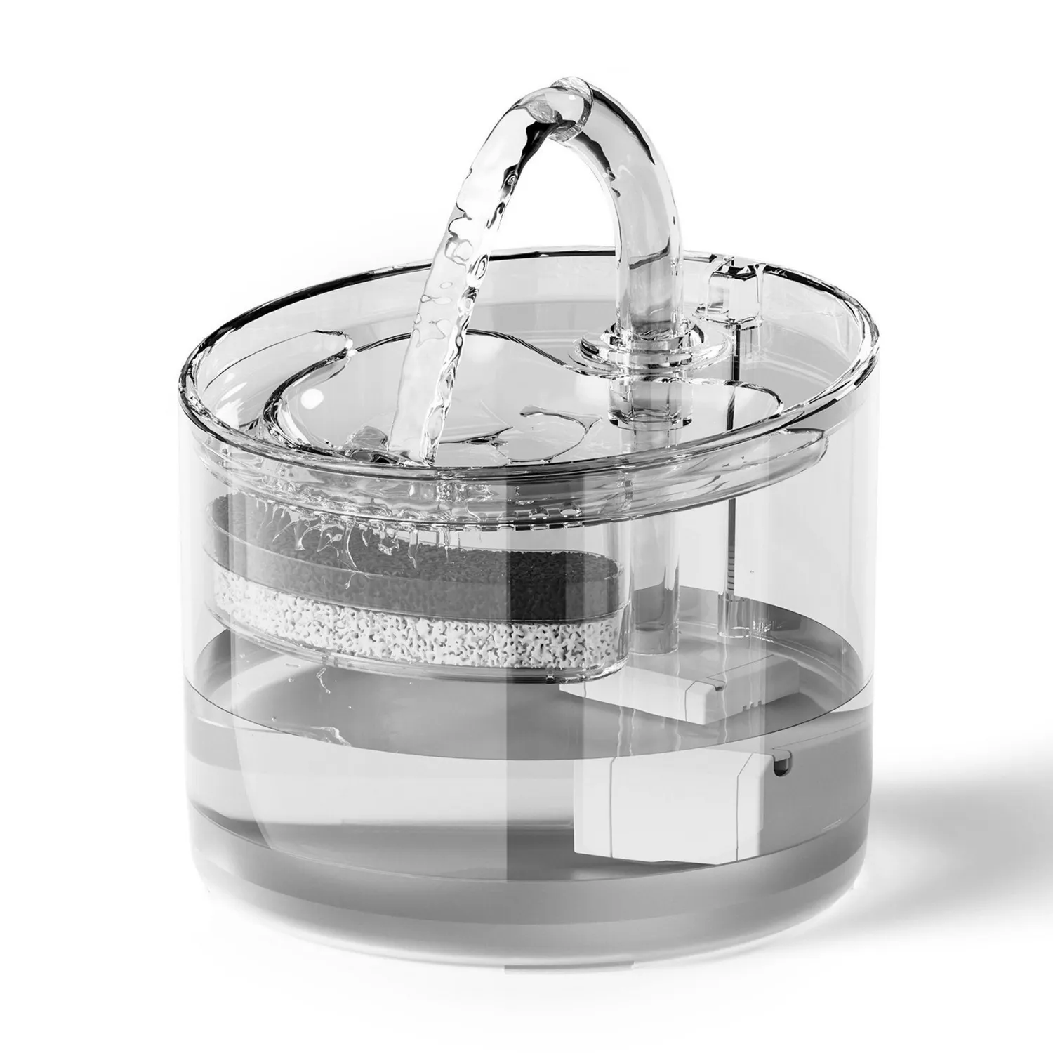 Fuente Agua Para Mascotas Silencioso Automático Transparente