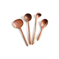 Juego de Cucharas de Madera para Cocina, 4 Piezas