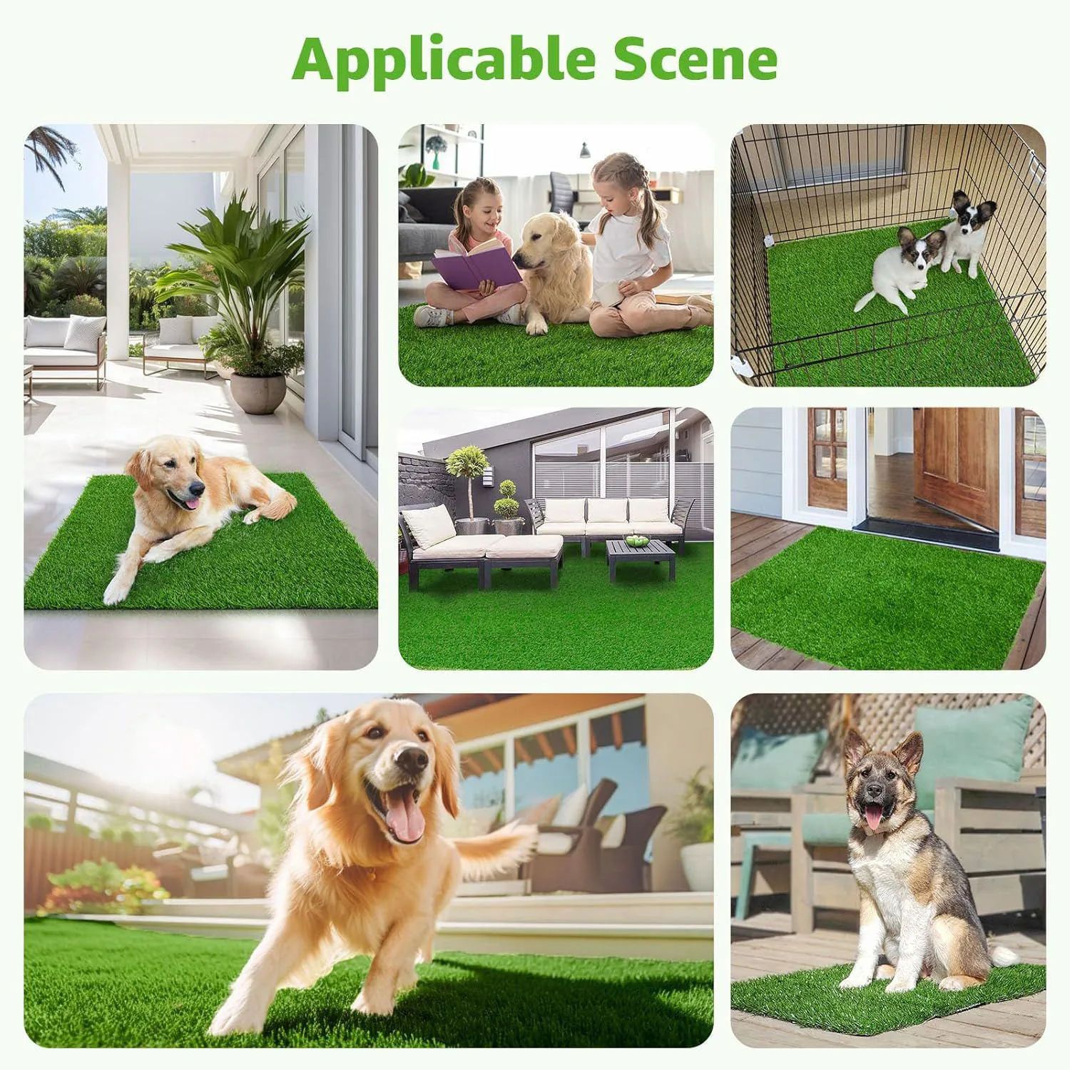Alfombrilla De Césped Artificial Para Perros Con Drenaje Rápido Y Fácil Limpieza 7