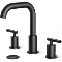 Grifo De Baño Forious Negro Mate Con Giro De 360 Grados Para Lavabo