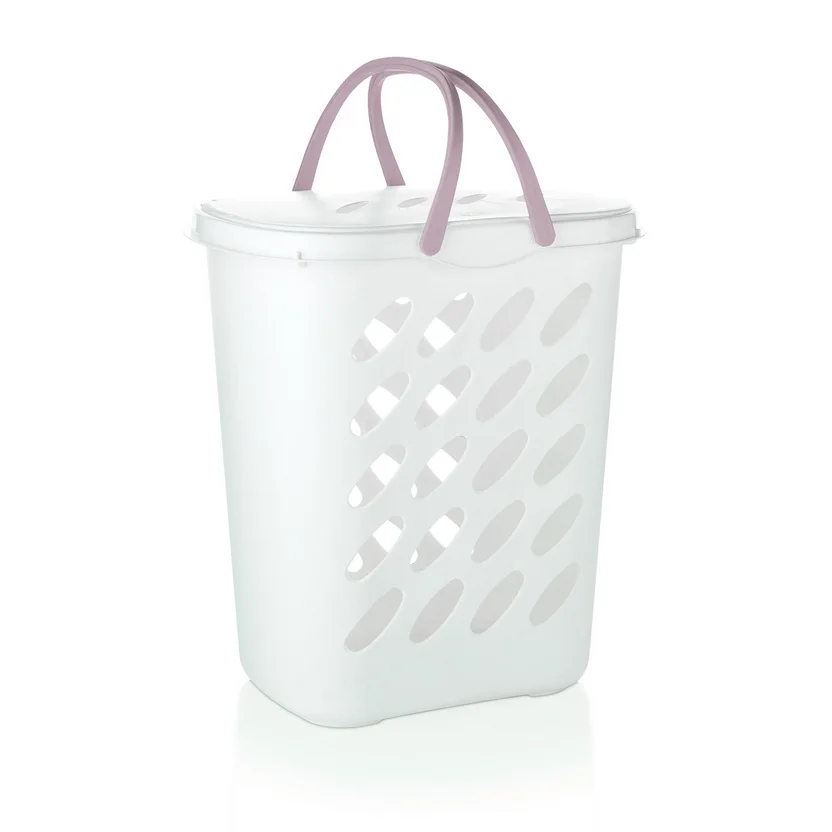 Canasta para Ropa Con Tapa 46 Litros Blanco- Laura Diez - Homecenter.com.co