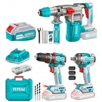 Taladro 1/2 Pulgada 20V 66nm Pistola Impacto Rotomartillo 2 Baterías 5ah