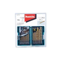 Juego de Brocas 19 Pzas para Metal Hss-tin Makita