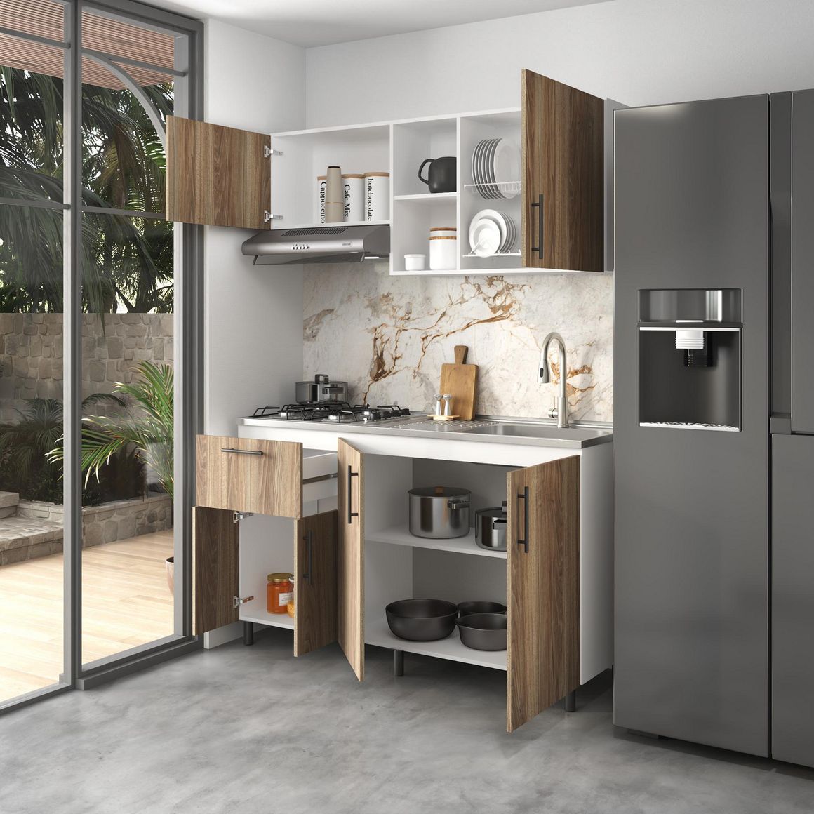 Cocina Integral Tokio 1 50 Metros Tiramizu Incluye Mes n Poceta Derecha 