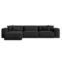 Sala Moderna Criss Elegant Negro Microfibra