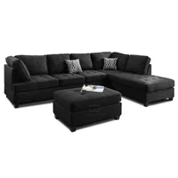 Sala Moderna Catania Elegant Negro Ecocuero