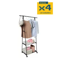 Organizador de Ropa Perchero Armable Coat Rack Set X 4 Unidades