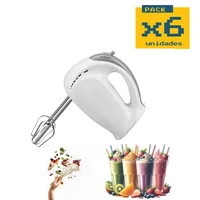 Batidora de Mano 5 Velocidades con Accesorios 120w Set X 6 Unidades