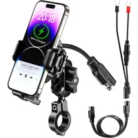 Soporte para Motocicleta con Cargador Inalámbrico y Puerto USB C