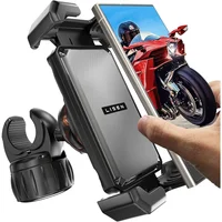 Soporte de Teléfono para Motocicleta con Bloqueo Rápido y Absorción Militar de Vibraciones