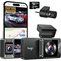 Cámara para Auto con Grabación Triple en 4K y Visión Nocturna Infrarroja