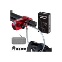 Combo De Cerradura Antirrobo Para Motocicleta Con Bloqueo De Freno Y Casco