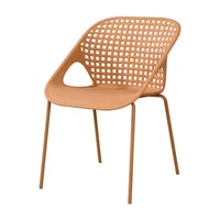 Silla Senit con Brazos Naranja con Espaldar y Diseño Moderno