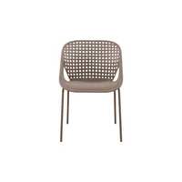 Silla Senit con Brazos Taupe con Espaldar y Diseño Moderno