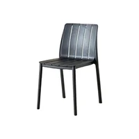 Silla Alice Negro con Espaldar y Diseño Minimalista
