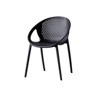 Silla selva con brazos negro con espaldar