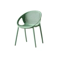 Silla selva con brazos verde olivo con espaldar
