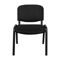 Silla Interlocutora Negro Con Espaldar Y Diseño Sencillo