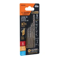 Juego de Brocas 5 Piezas Acero Rápido HSS Truper Expert Cambio Rápido