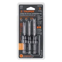Juego 3 Brocas Avellanadoras Madera Tornillo #6-8-10 Truper