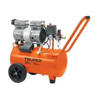 Compresor de Aire 2HP 25L Truper Silencioso Libre de Aceite