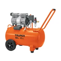 Compresor de Aire 2HP 50L Truper Silencioso Libre de Aceite