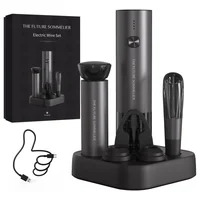 Set Eléctrico CIRCLE JOY para Vino con Accesorios de Aluminio Premium