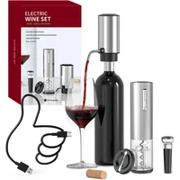 Set Eléctrico CIRCLE JOY para Vino con Aireador y Tapón al Vacío
