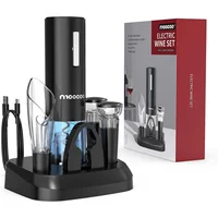 Set Eléctrico Moocoo para Vino con Aireador Tapones y Base con Luz LED