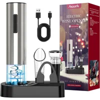 Abrebotellas Eléctrico Automático con Base y Accesorios para Vino