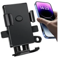 Soporte De Teléfono Para Moto Con Montaje En Espejo Retrovisor Y Bloqueo Seguro