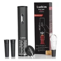 Abrebotellas Eléctrico Ludkim con Aireador y Tapones al Vacío para Vino