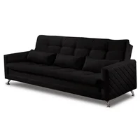 Sofá Cama Elegant Berna Negro Microfibra