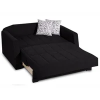 Sofá Cama Elegant Ginebra Negro Ecocuero