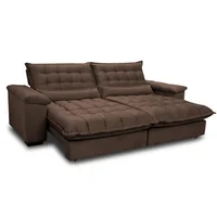 Sofá Cama Elegant Praga Café Ecocuero