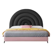 Cabecero Queen Aurora Elegant Negro Microfibra 160x140