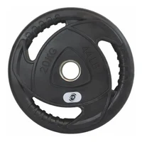 Disco Olimpico 20 kg En Caucho Inyectado Negro